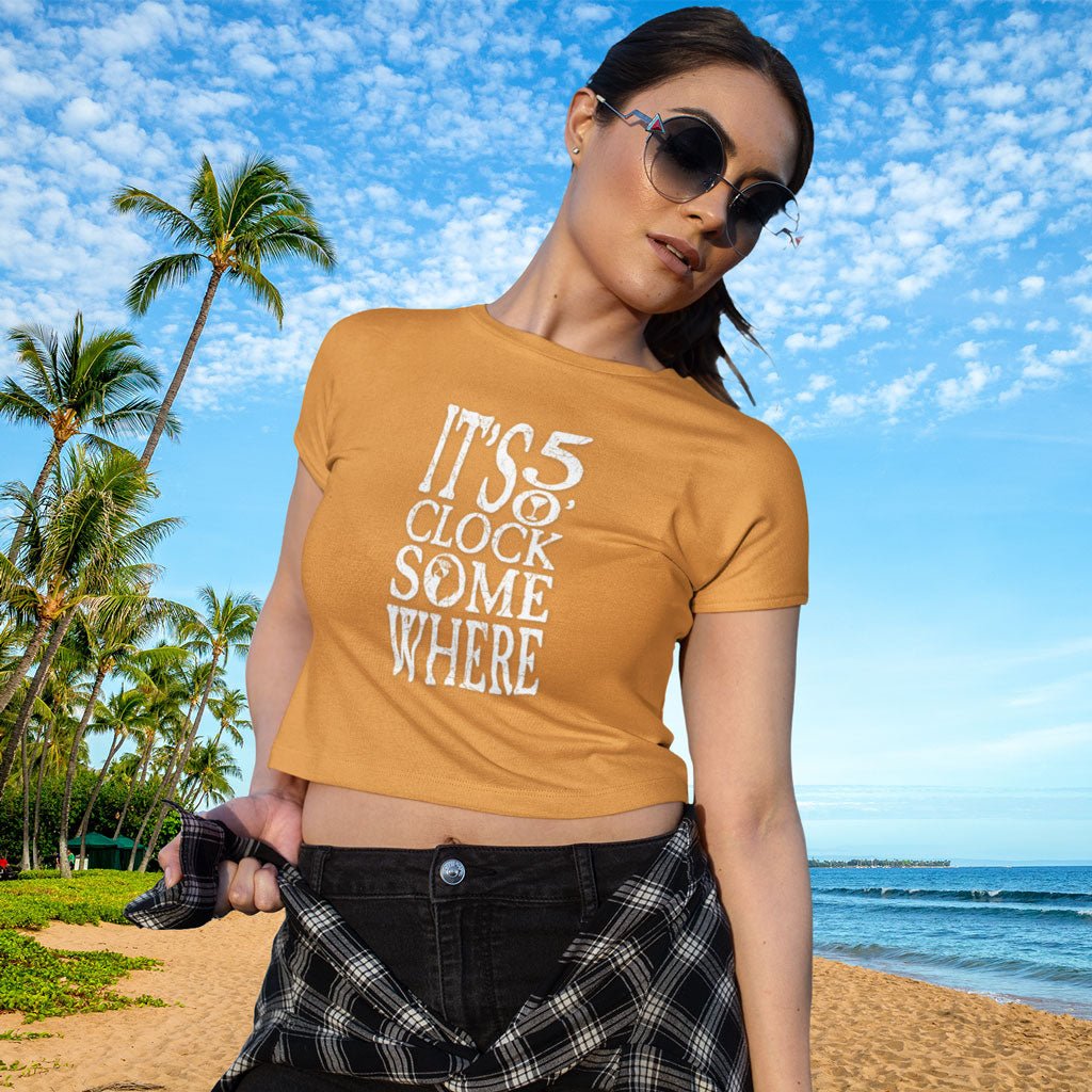 "It's 5 O'Clock Somewhere" Parrot Head Crop Top