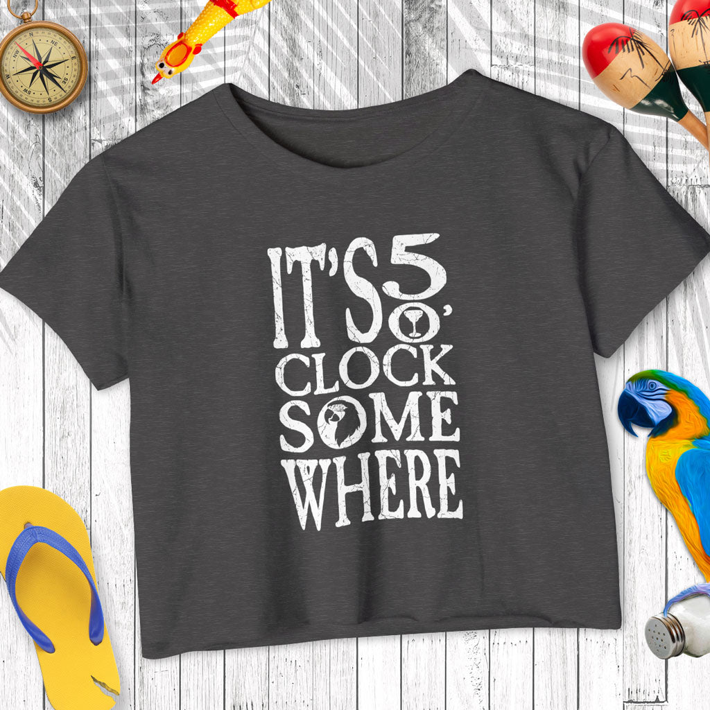 "It's 5 O'Clock Somewhere" Parrot Head Crop Top