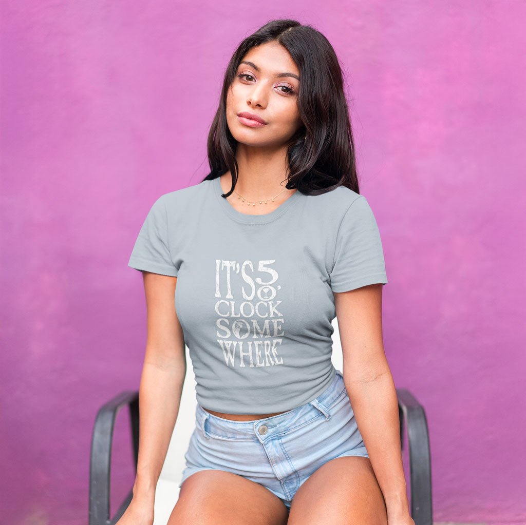 "It's 5 O'Clock Somewhere" Parrot Head Crop Top